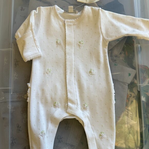 Magnolia Baby White Dots Footie - Picture 1 of 2